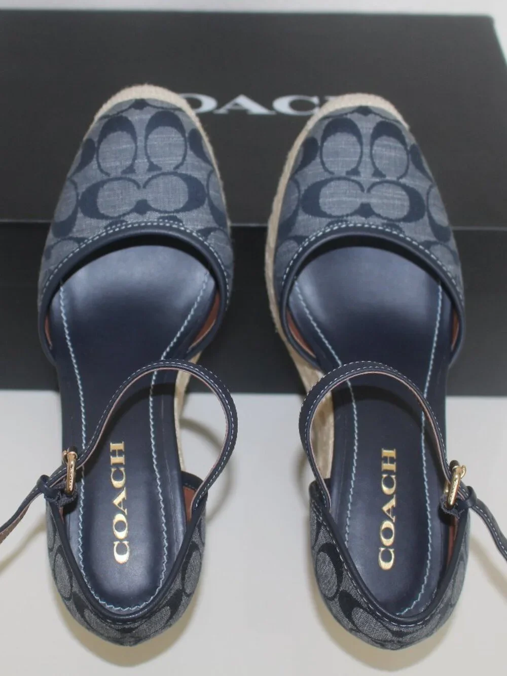 Coach Raine Signature Denim Espadrille. Size 9.5 B